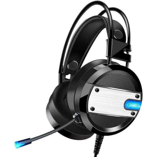 XO GE-02 Big Game Gaming Ακουστικά με Μικρόφωνο και Φωτισμό – 50mm Driver, USB & 3.5mm – Μαύρα