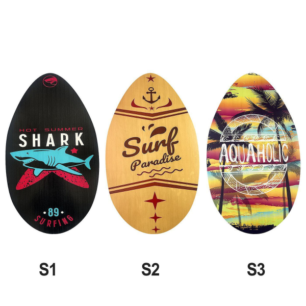 Ξύλινη Σανίδα Skimboard Surf 76x45cm – SummerTiempo 622163