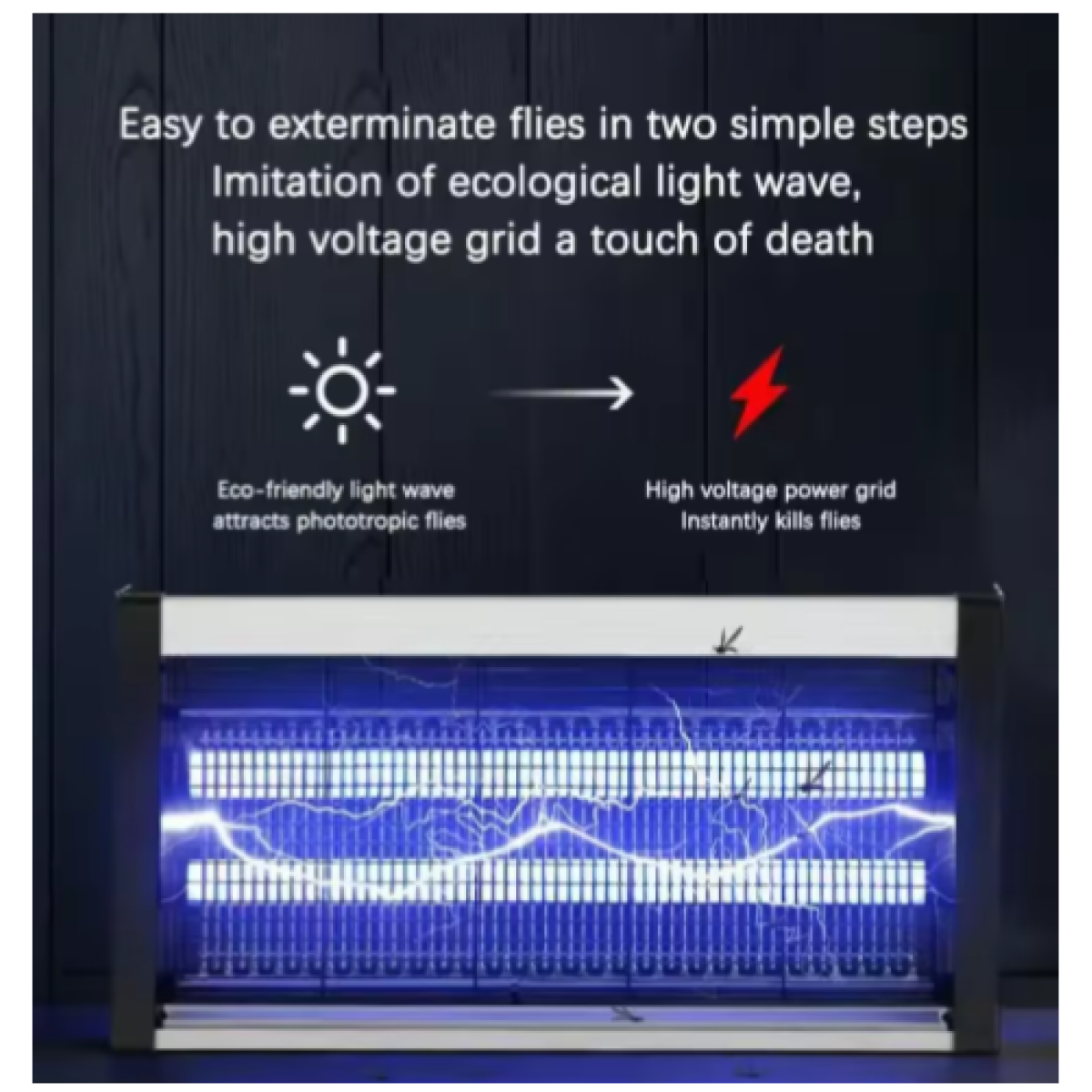 Ηλεκτρική Εντομοπαγίδα LED 12W 55x23x5.5cm 312-12