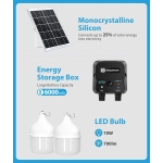 Ηλιακές κρεμαστές λάμπες 140W με πάνελ και τηλεχειριστήριο Aigostar - λευκό - Image 4