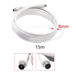 Καλώδιο Κεραίας Τηλεόρασης 15m F15 HDTV 3D 4K Kmt 2303844 Λευκό