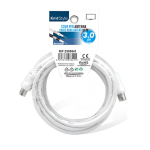 Καλώδιο Κεραίας Τηλεόρασης 3m F15 Λευκό Kmt Tools 2303841