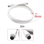 Καλώδιο Κεραίας Τηλεόρασης 3m F15 Λευκό Kmt Tools 2303841