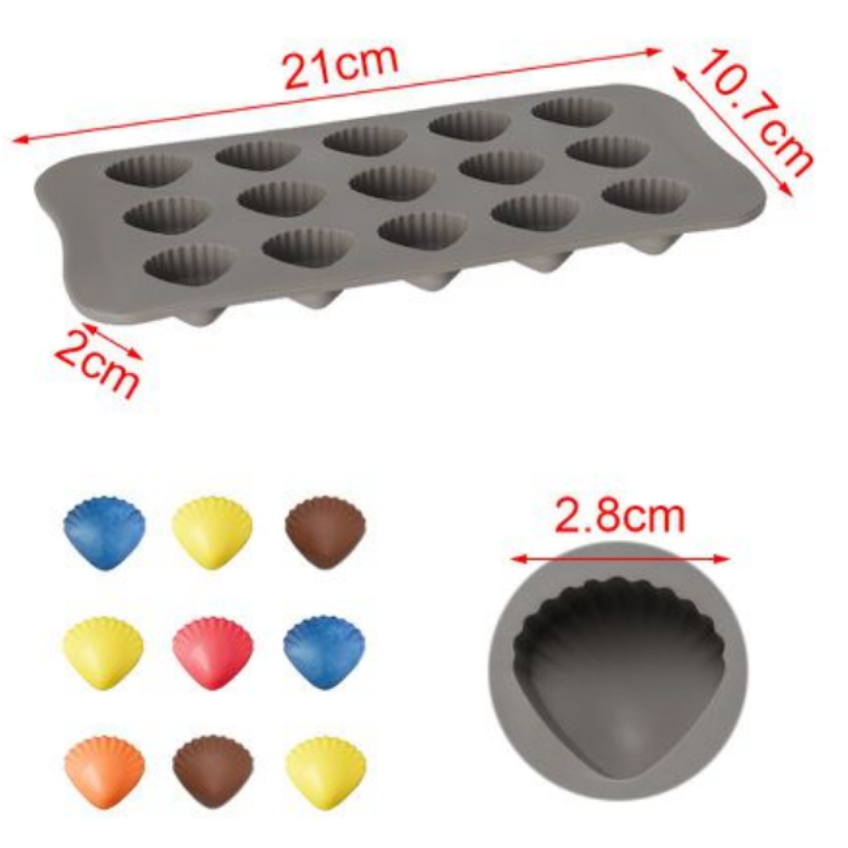 Καλούπι Σιλικόνης Κοχύλι 21x10.7x2cm Kmt Style 2416097