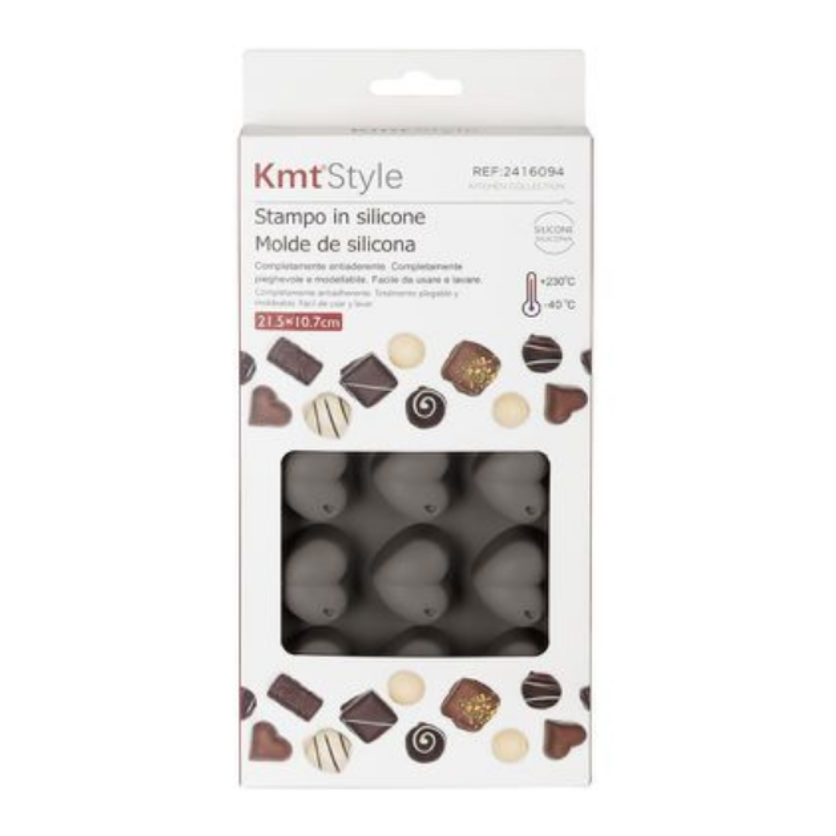 Καλούπι Σιλικόνης Σχήμα Καρδιά 21.5x10.7x2.3cm Kmt Style 2416094