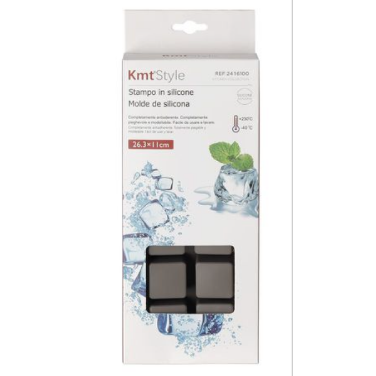Καλούπι Σιλικόνης Τετράγωνα 26.3x11x4cm Kmt Style 2416100