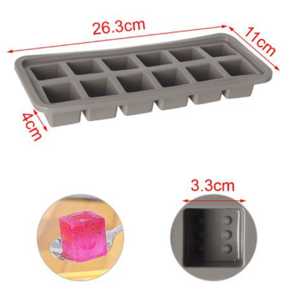 Καλούπι Σιλικόνης Τετράγωνα 26.3x11x4cm Kmt Style 2416100