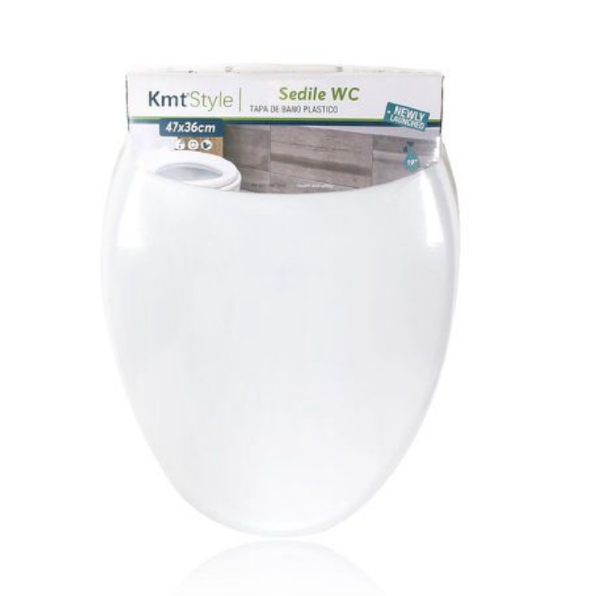 Καπάκι Τουαλέτας 47x36cm Πλαστικό Λευκό Kmt Style 5201339