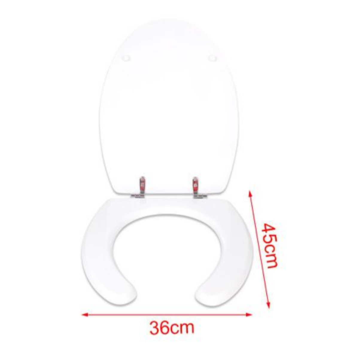 Καπάκι Τουαλέτας MDF Ανοιχτού Τύπου 36x45cm Kmt Style 5201323 Λευκό