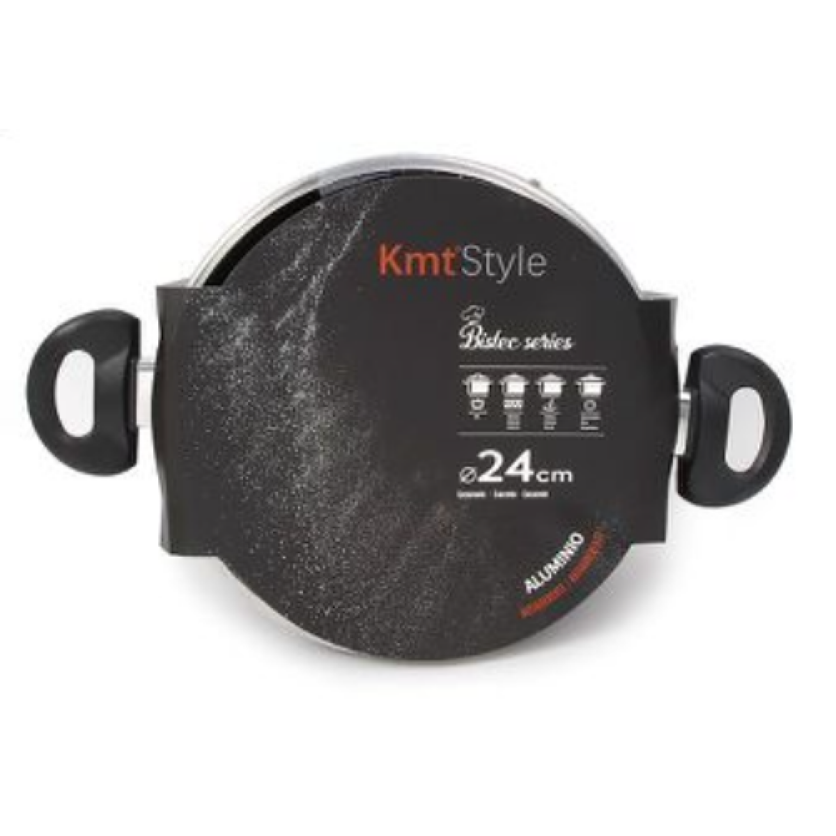 Κατσαρόλα Αλουμινίου Αντικολλητική 24cm Με Καπάκι Kmt Style 5412169