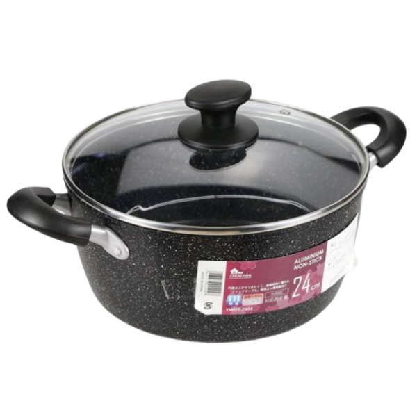 Κατσαρόλα Αντικολλητική 28cm Με Καπάκι Γυάλινο YWDT-2804