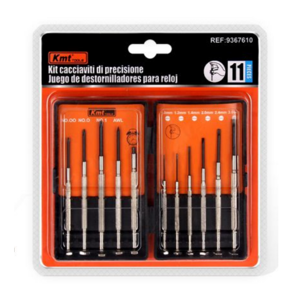 Κατσαβίδια Ακριβείας 11τμχ Για Ρολόγια Kmt Tools 9367610