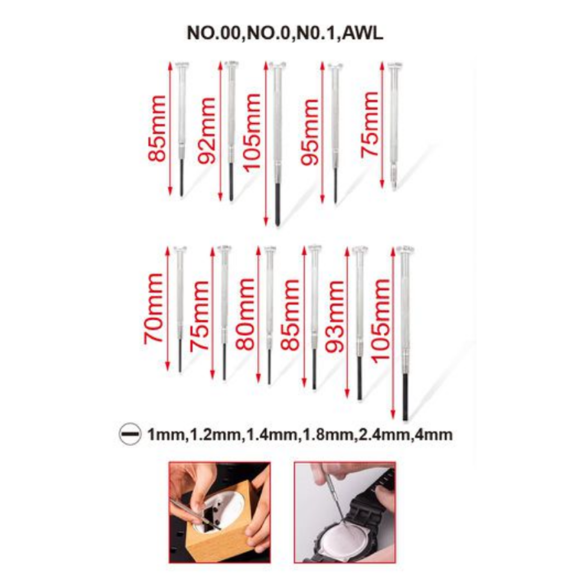 Κατσαβίδια Ακριβείας 11τμχ Για Ρολόγια Kmt Tools 9367610