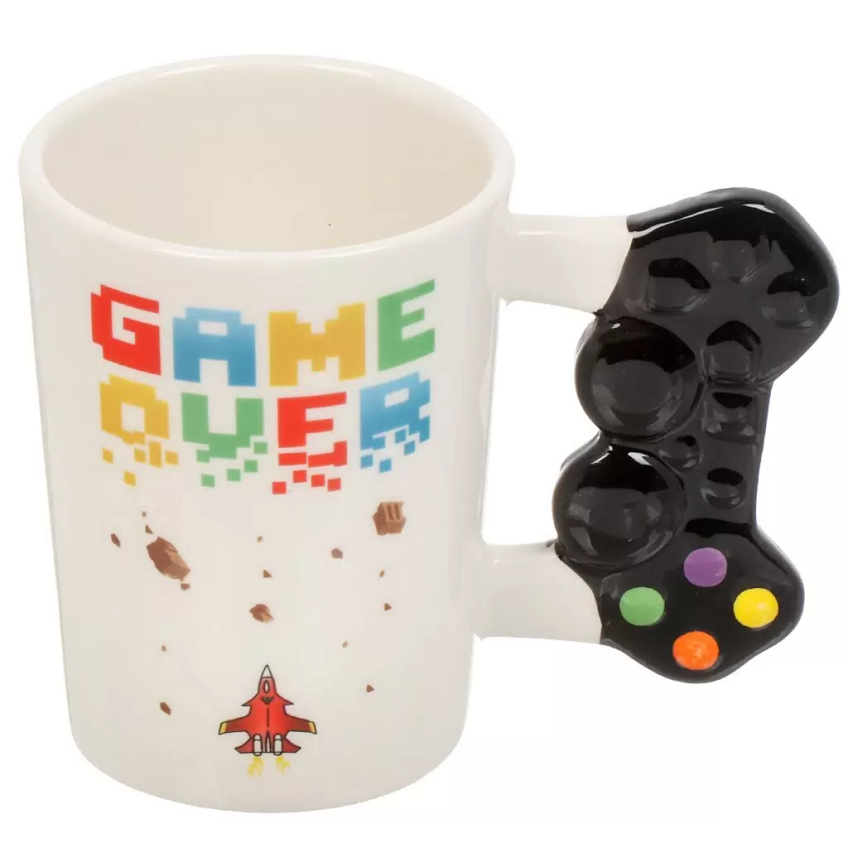 Κεραμική Κούπα 3D Game Over με Χερούλι Χειριστήριο 350ml