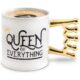 Κεραμική Κούπα με Λαβή σε σχήμα Κορώνα 350ml - Queen of Everything Crown Mug