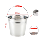 Κουβάς inox με λαβές 26x23cm 7L 5403416 - Image 2