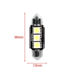 Λάμπα αυτοκινήτου 12V 5050 3SMD 100lm 6500K 36x12mm - 2000289 1τμχ - Image 2