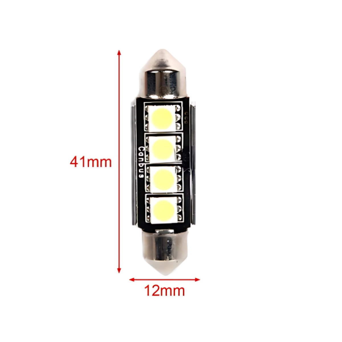 Λάμπα αυτοκινήτου 12V 5050 4SMD 100lm 6500K 41x12mm - 2000291 1τμχ - Image 2