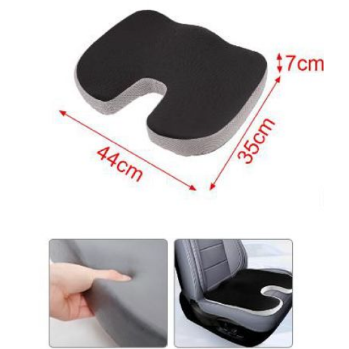 Μαξιλάρι Καθίσματος Αυτοκινήτου Memory Foam 44x35x7cm Kmt Style 2008723