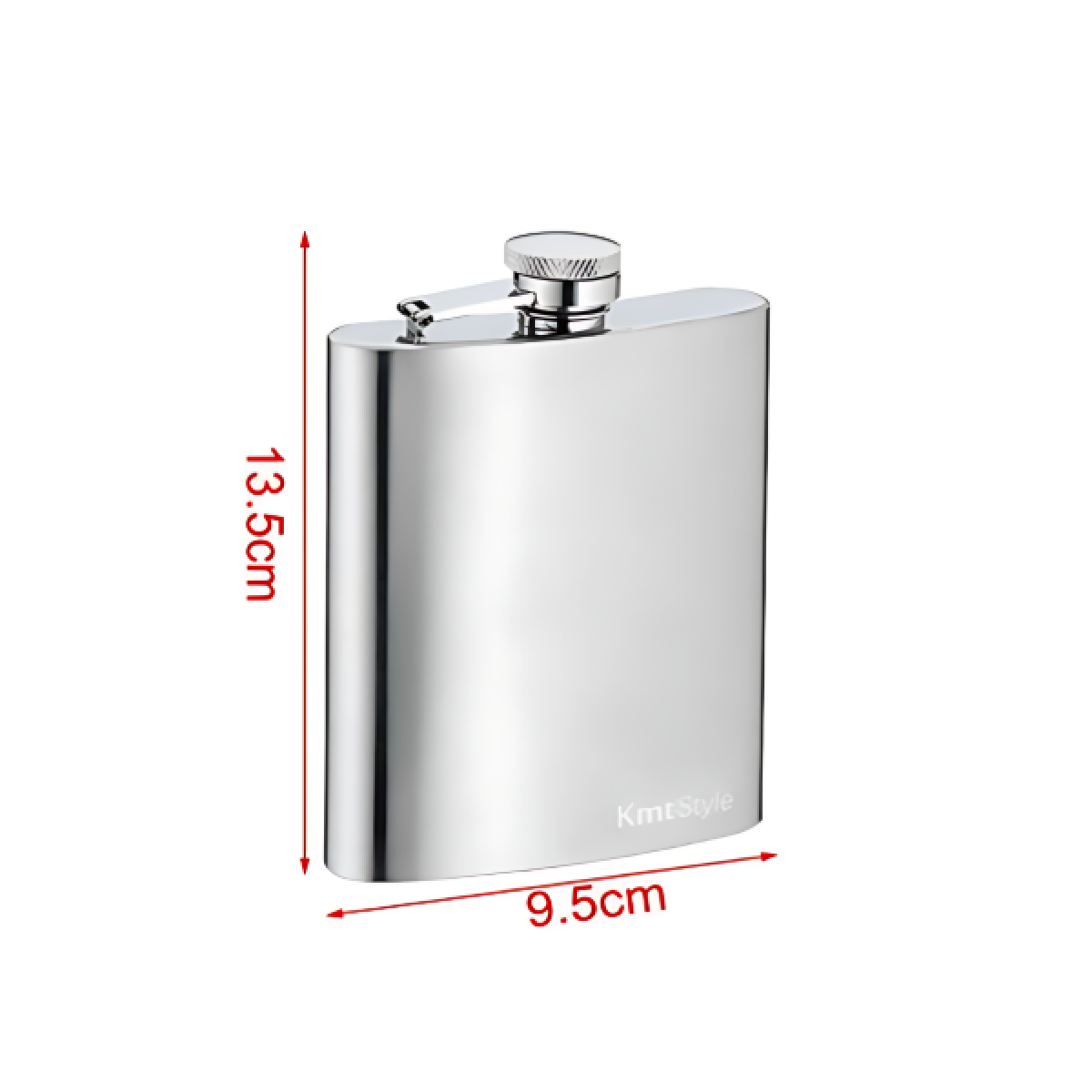 Μεταλλικό ανοξείδωτο φλασκί 240ml 9.5x13.5cm 2406231 ασημί - Image 2