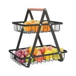 Μεταλλικό Καλάθι Φρούτων 2 Επιπέδων 22x14x24cm Kmt Style 2419693