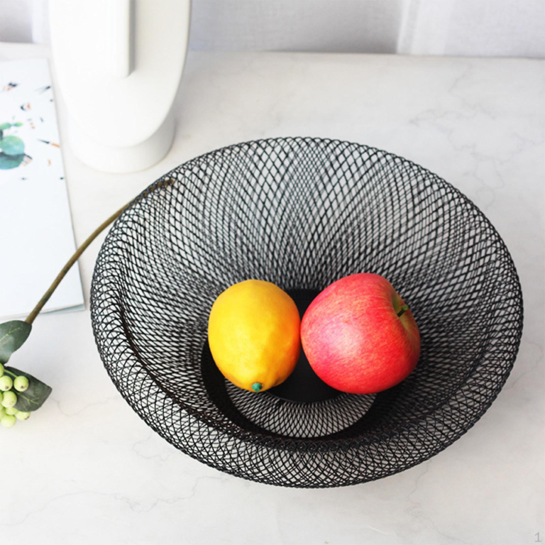 Μεταλλικό Καλάθι Φρούτων Μαύρο 32×11cm Kmt Style 2406999