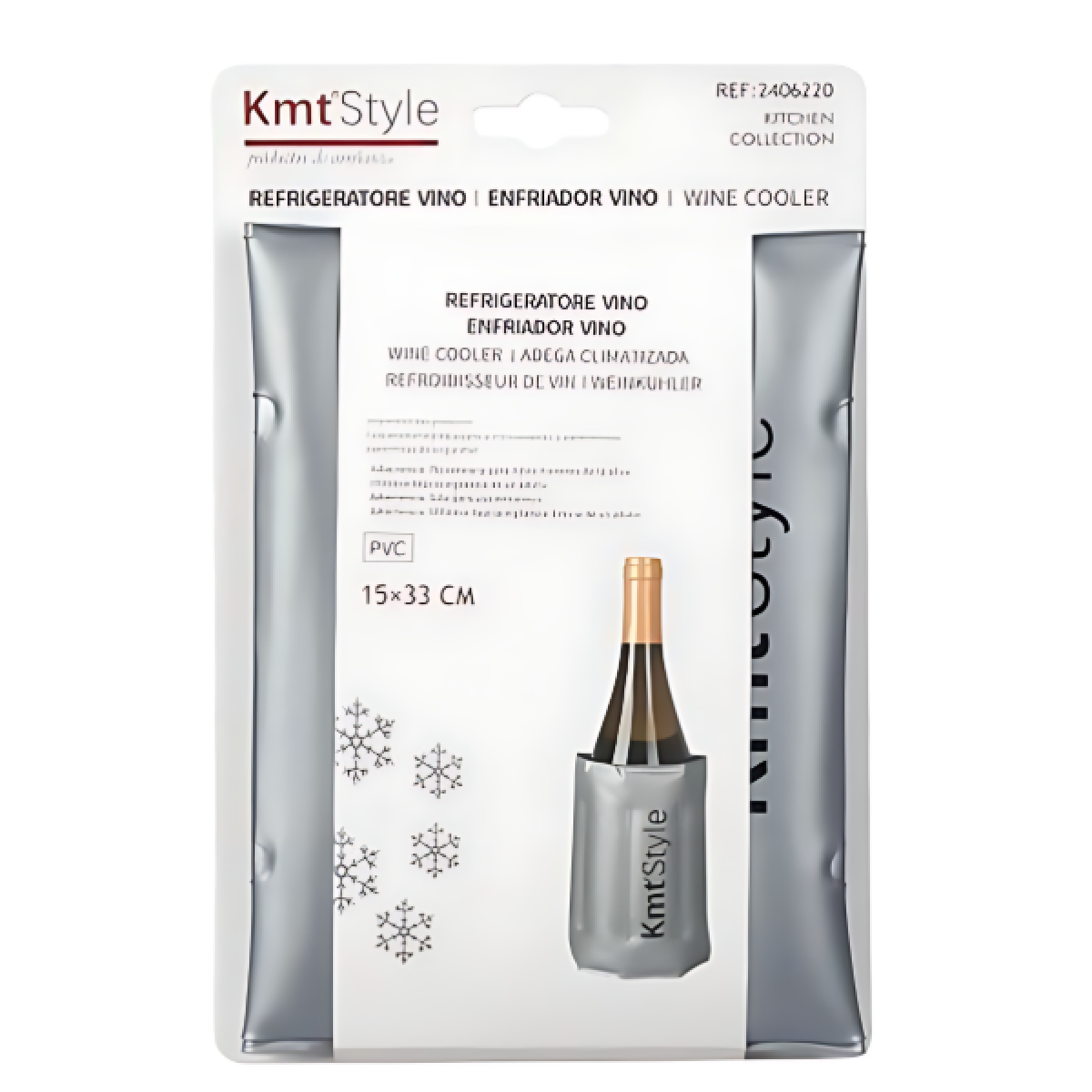 Παγοθήκη μπουκαλιών - Wine Cooler 15x33cm 2406220 - γκρι - Image 3