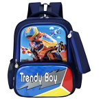 Παιδικό Σακίδιο Πλάτης με Αποσπώμενη Κασετίνα 5861 Μπλε Motorcycle