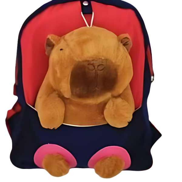 Παιδικό Σακίδιο Πλάτης Με Λούτρινο Capybara 2501 - Μπλε Σκούρο