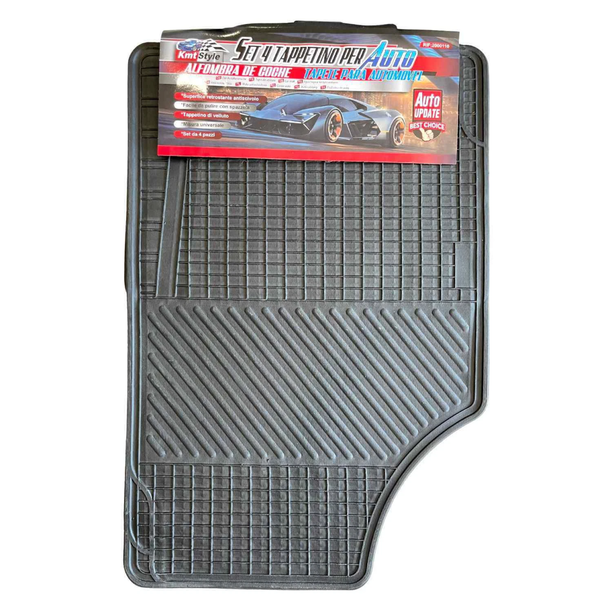 Πατάκια Αυτοκινήτου Σετ 4 Τεμαχίων PVC 67x44.5cm Kmt Style 2000110