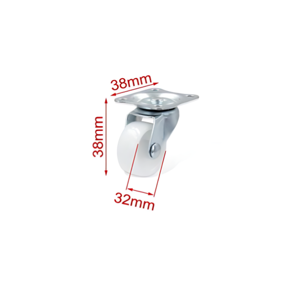 Περιστρεφόμενα ροδάκια επίπλων 32.5mm 1.25'' 9367897 2τμχ - διάφανο - Image 3