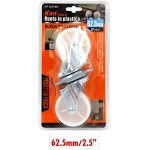 Περιστρεφόμενα ροδάκια επίπλων 62.5mm 2.50'' 9367900 2τμχ - διάφανο - Image 2