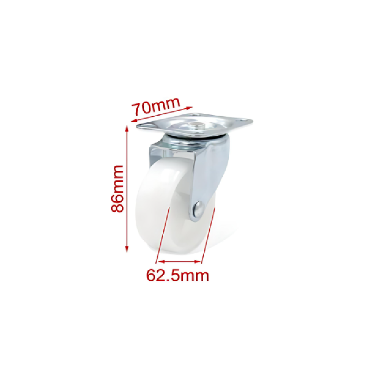 Περιστρεφόμενα ροδάκια επίπλων 62.5mm 2.50'' 9367900 2τμχ - διάφανο - Image 3