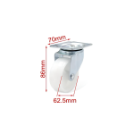 Περιστρεφόμενα ροδάκια επίπλων 62.5mm 2.50'' 9367900 2τμχ - διάφανο - Image 3