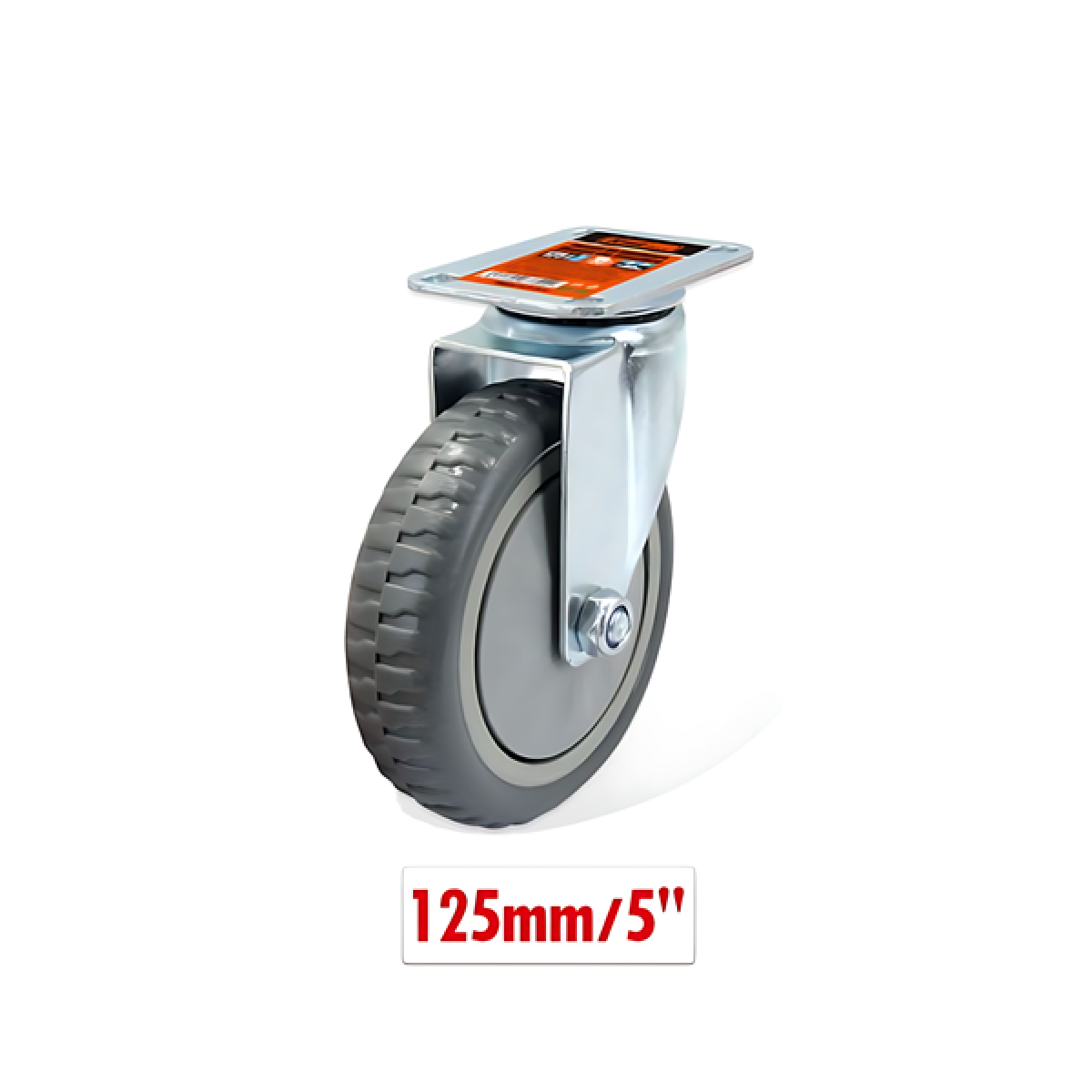 Περιστρεφόμενο ροδάκι επίπλων 125mm 5'' 9367790 - γκρι - Image 2
