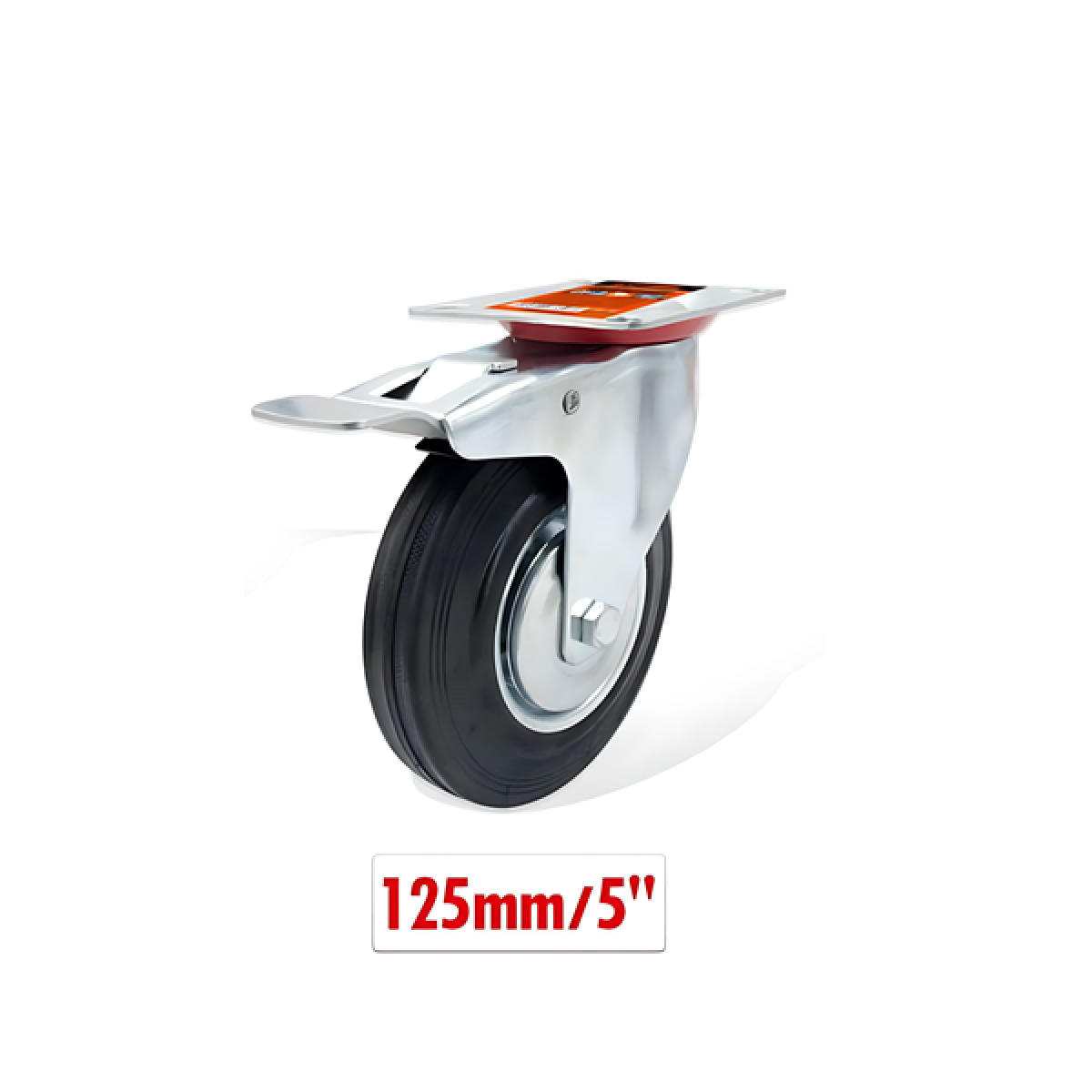 Περιστρεφόμενο ροδάκι επίπλων 125mm 5'' 9367807 - ασημί - Image 2