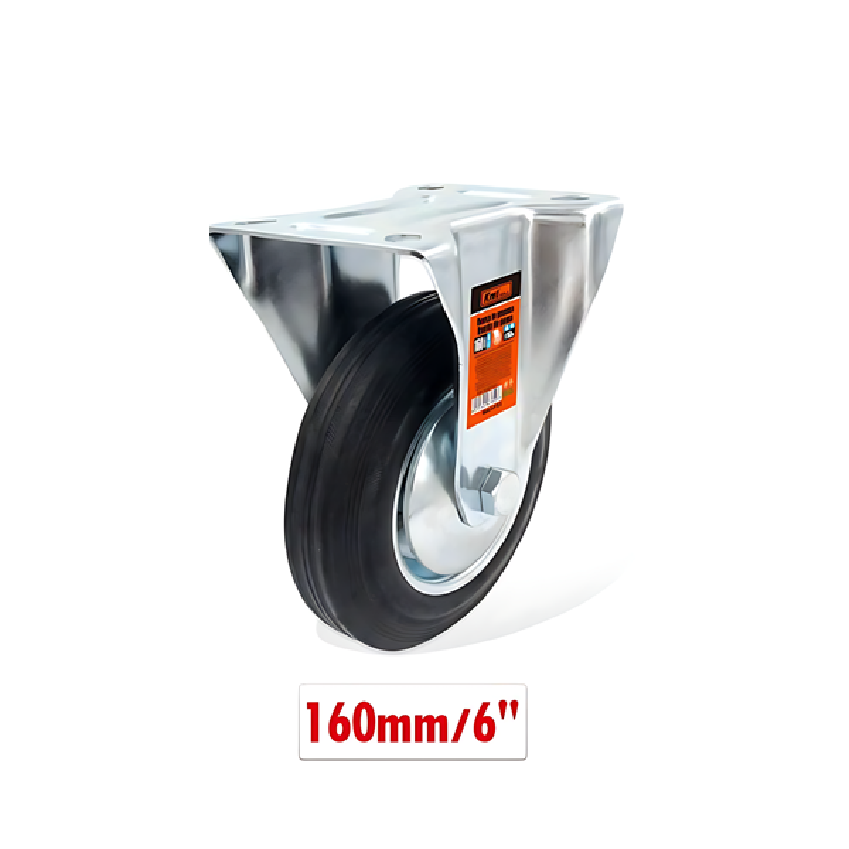 Περιστρεφόμενο ροδάκι επίπλων 160mm 6'' 9367800 - μαύρο - Image 2