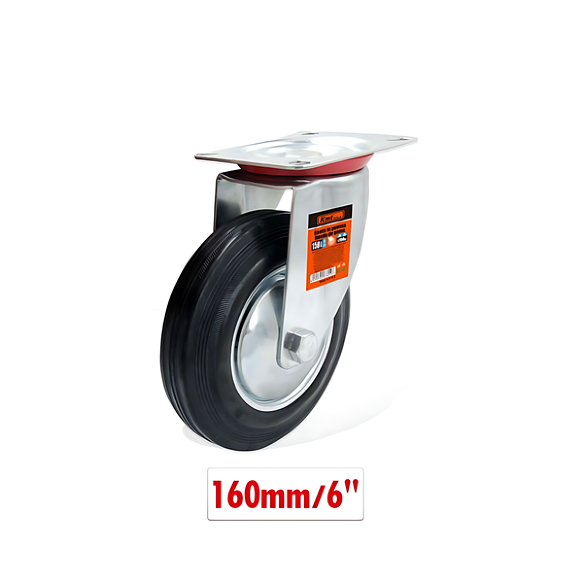 Περιστρεφόμενο ροδάκι επίπλων 160mm 6'' 9367804 - μαύρο - Image 2