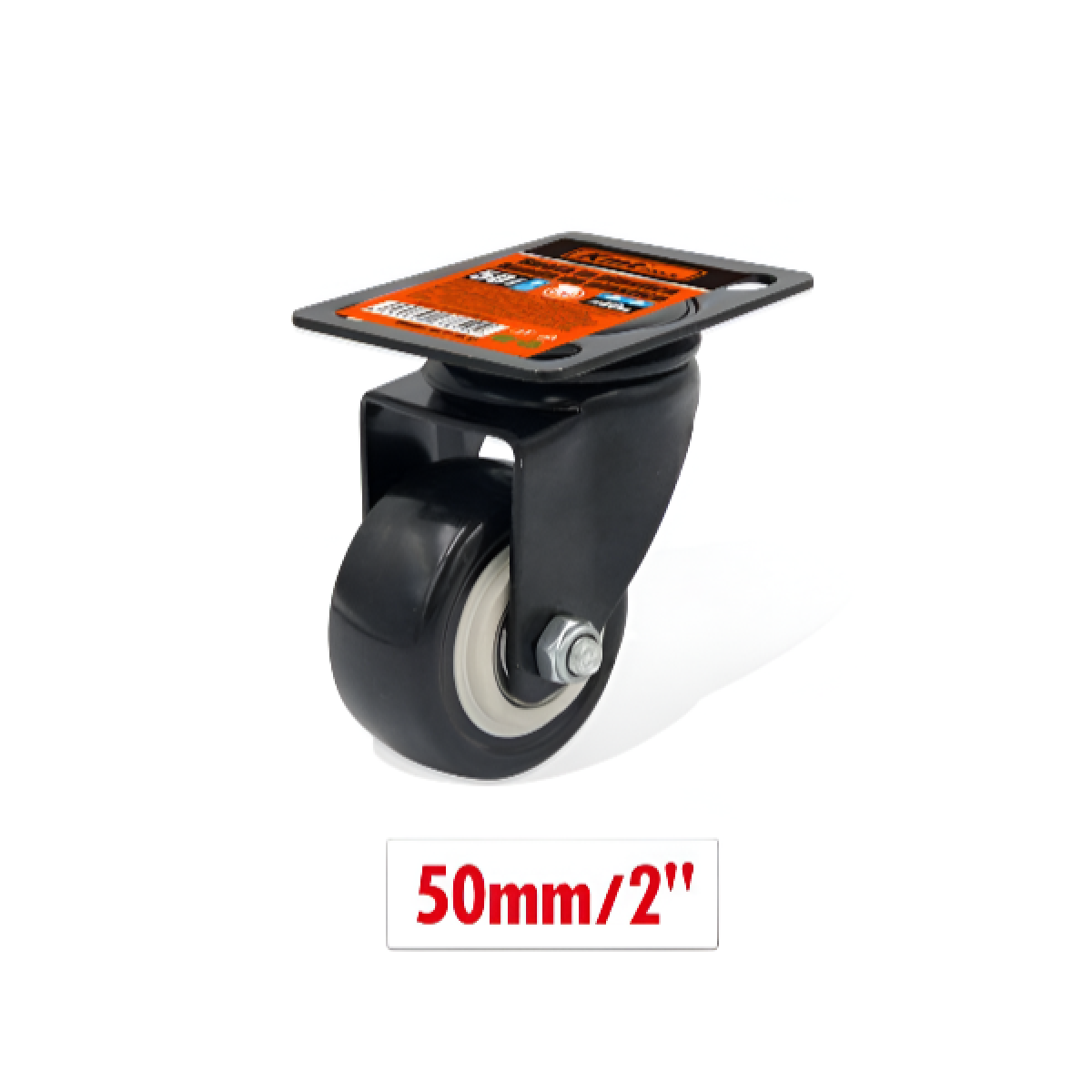 Περιστρεφόμενο ροδάκι επίπλων 50mm 2'' 9367840 - μαύρο - Image 2