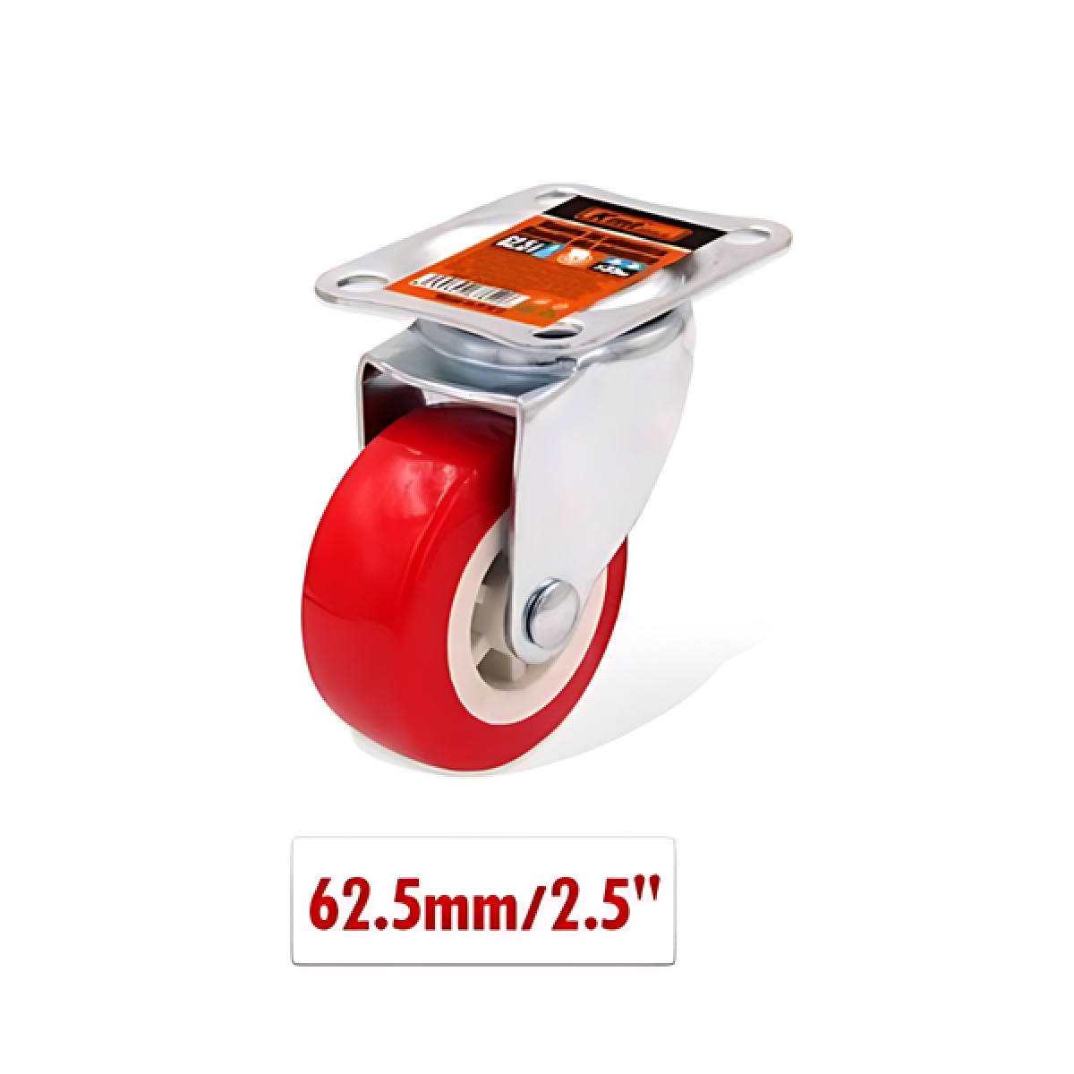Περιστρεφόμενο ροδάκι επίπλων 62.5mm 2.5'' 9367820 - κόκκινο - Image 2