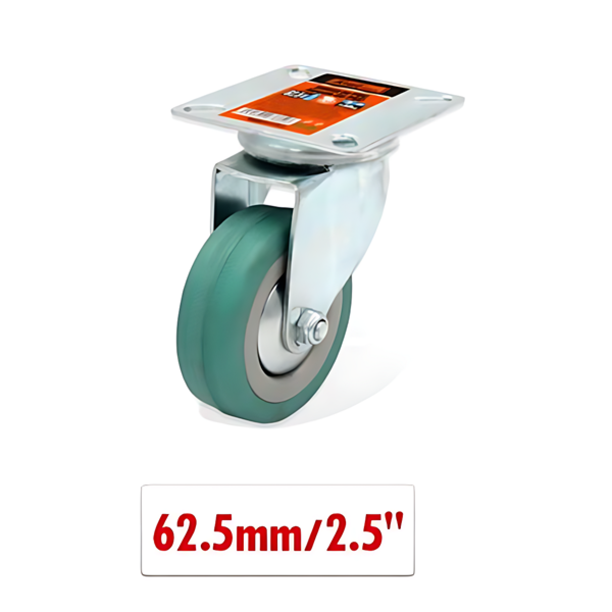 Περιστρεφόμενο ροδάκι επίπλων 62.5mm 2.5'' 9367862 - πράσινο - Image 2