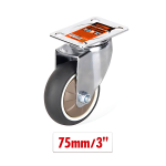 Περιστρεφόμενο ροδάκι επίπλων 75mm 3'' 2385802 - γκρι - Image 2