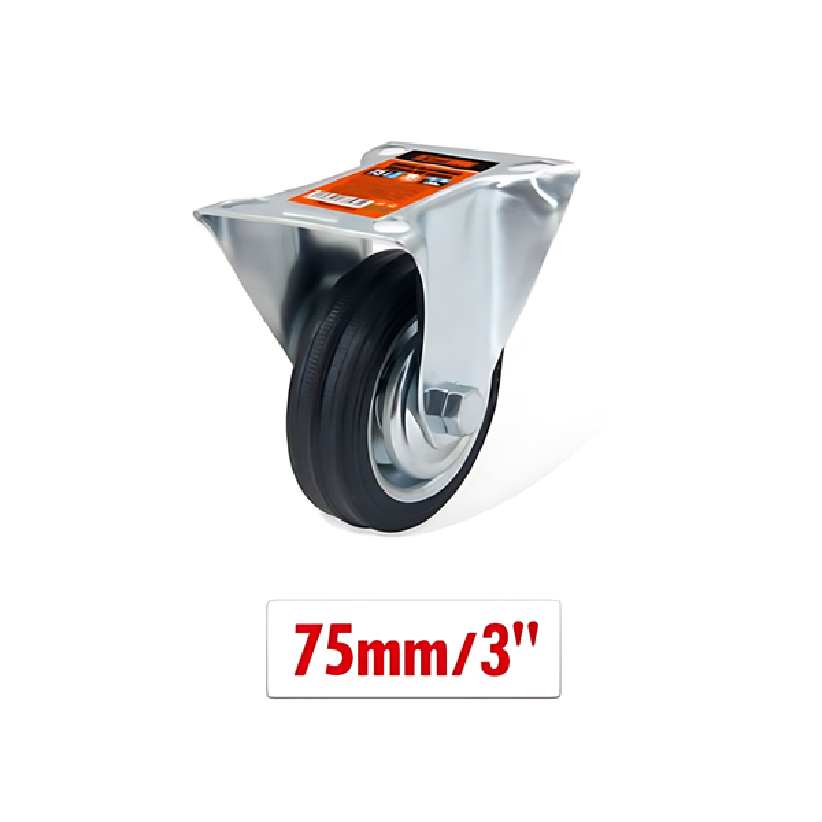 Περιστρεφόμενο ροδάκι επίπλων 75mm 3'' 9367797 - μαύρο - Image 2