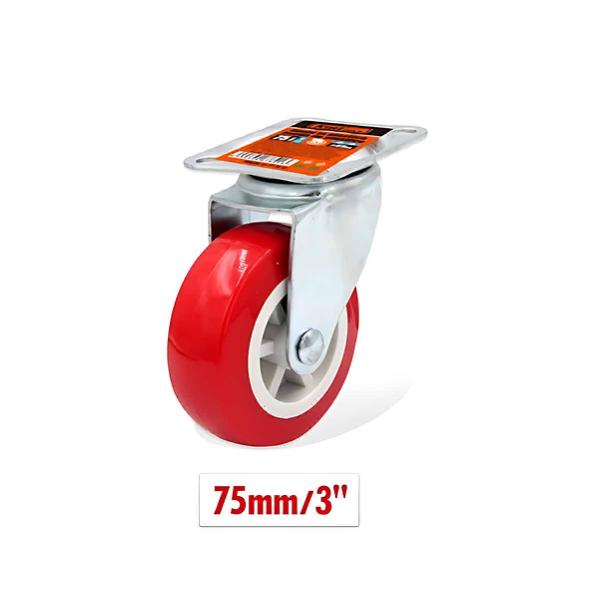 Περιστρεφόμενο ροδάκι επίπλων 75mm 3'' 9367821 - κόκκινο - Image 2