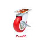 Περιστρεφόμενο ροδάκι επίπλων 75mm 3'' 9367825 - κόκκινο - Image 2