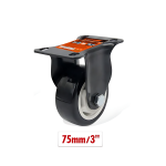 Περιστρεφόμενο ροδάκι επίπλων 75mm 3'' 9367838 - μαύρο - Image 2