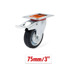 Περιστρεφόμενο ροδάκι επίπλων 75mm 9367805 - ασημί - Image 2