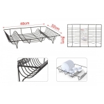 Πιατοθήκη 48x32x8cm Μεταλλική Kmt Style 2419190 Μαύρη
