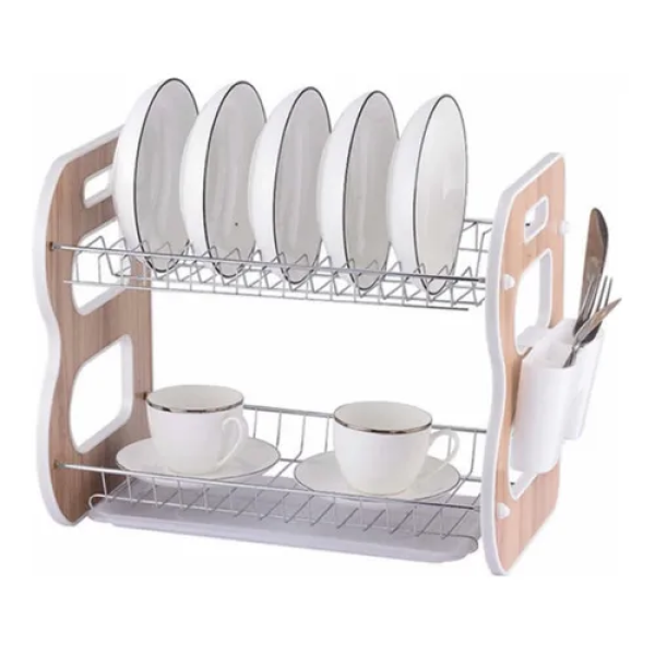 Πιατοθήκη Μεταλλική 40x25.5x34cm Διώροφη Kmt Style 5403176