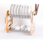 Πιατοθήκη Μεταλλική 40x25.5x34cm Διώροφη Kmt Style 5403176